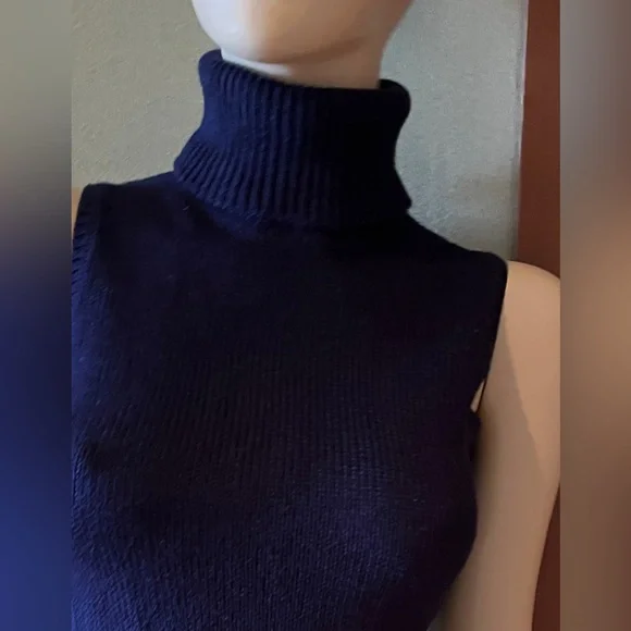Ralph Lauren Purple Label Collection Deep 
Navy Blue Turtleneck Sweater Knit - Picture 8 of 11